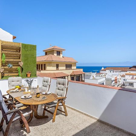 Central Penthouse, Close To The Natural Pools With Big Terrace, Ocean & City View Garachico  Exterior foto