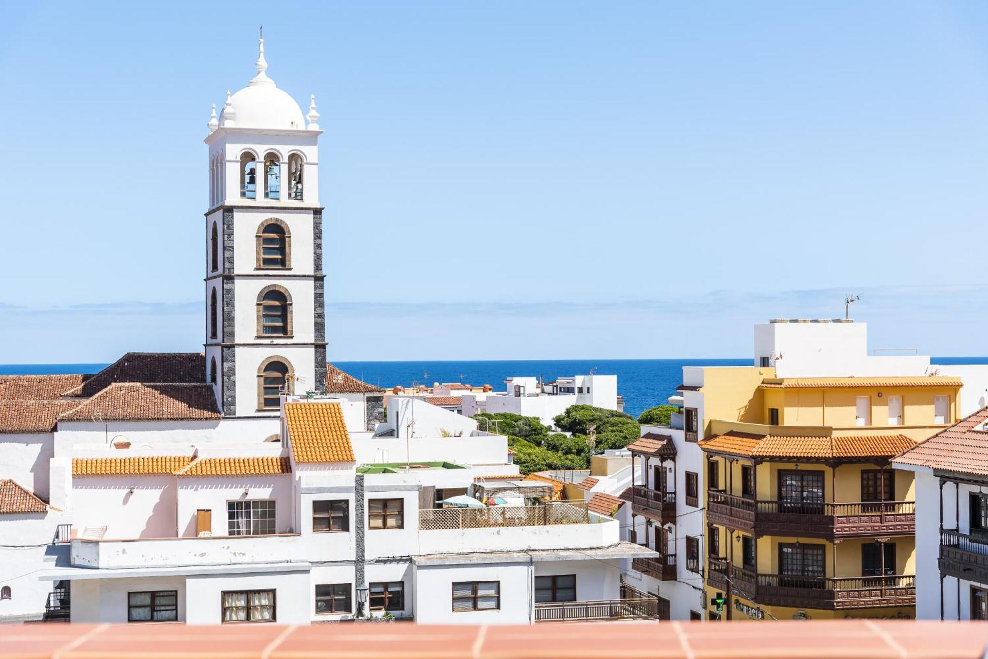 Central Penthouse, Close To The Natural Pools With Big Terrace, Ocean & City View Garachico  Exterior foto