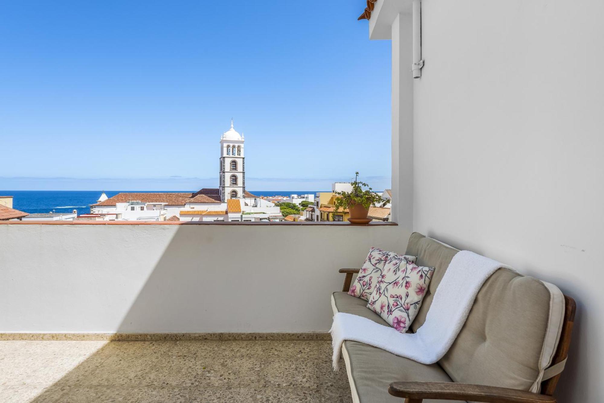 Central Penthouse, Close To The Natural Pools With Big Terrace, Ocean & City View Garachico  Exterior foto