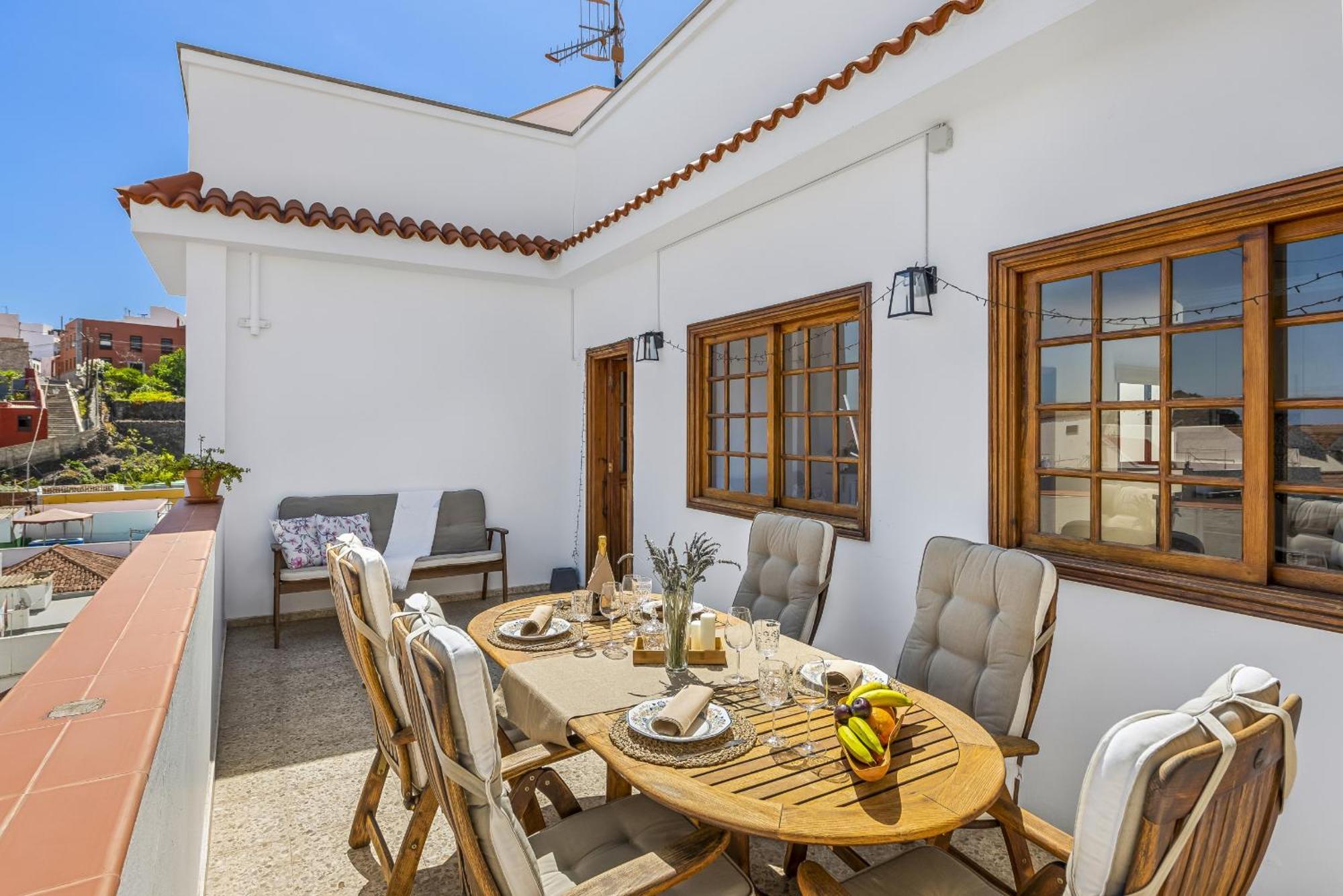 Central Penthouse, Close To The Natural Pools With Big Terrace, Ocean & City View Garachico  Exterior foto